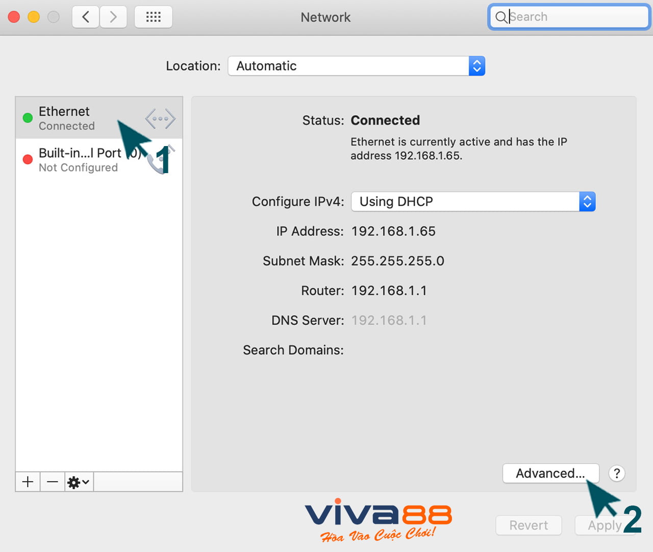 đổi DNS trên MacOS bước 
